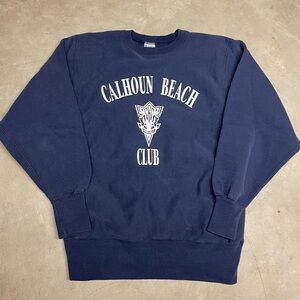 Vintage 90s Calhoun Beach Club Champion Reverse Weave Crewneck